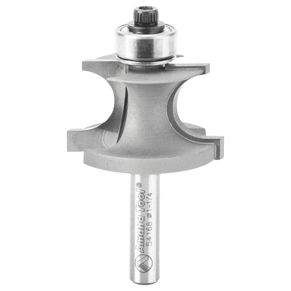 1-1/4" Dia x 23/32" Carbide Tipped Corner Round Bit, 1/4" Radius, 1/4" Shank