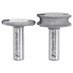 1-1/2" Dia x 1/2" Carbide Tipped Flute Beading Bit, 1/8" Radius, 1/2" Shank Set