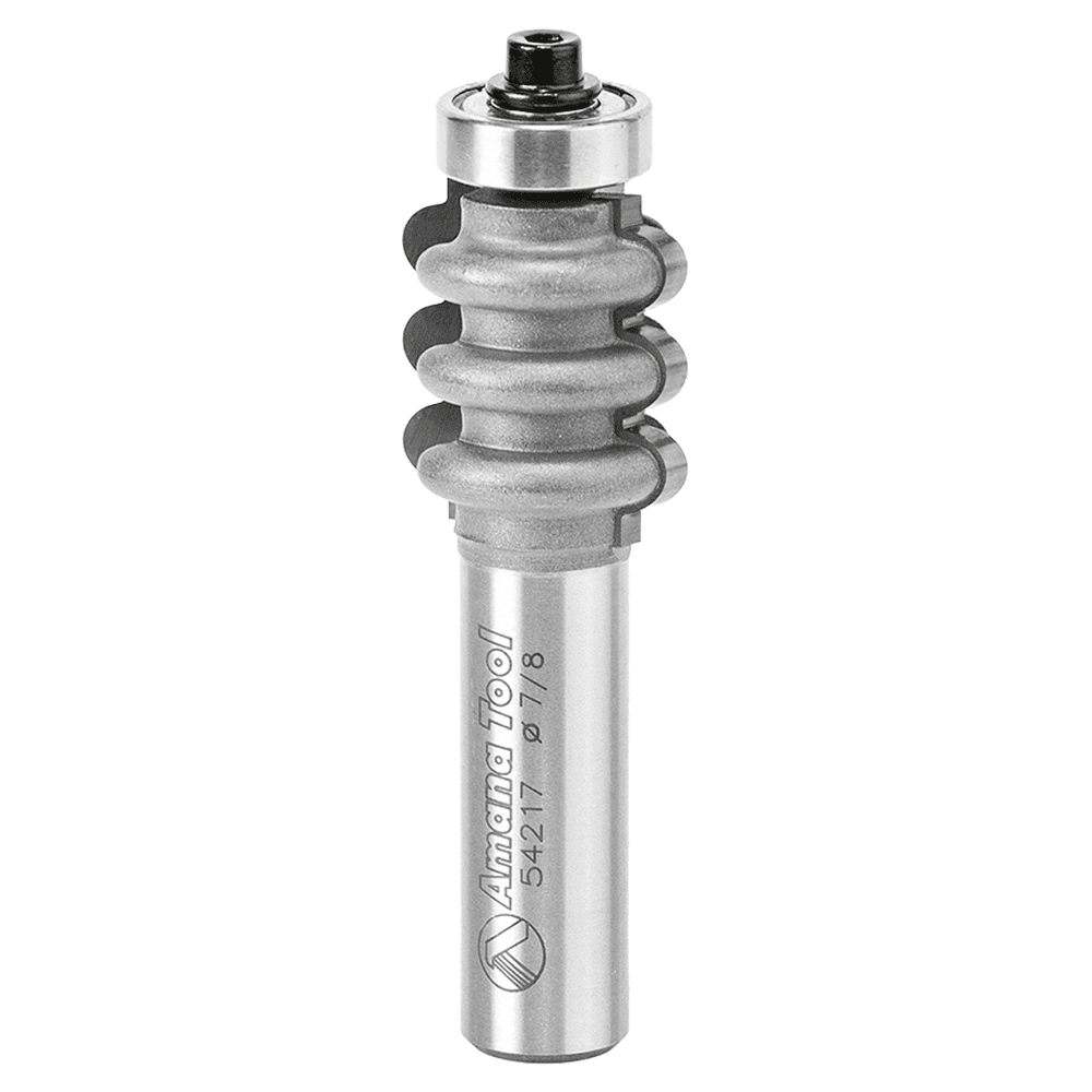 7/8" Dia x 1" Carbide Tipped Triple Flute, 1/8" Radius, 1/2 Shank