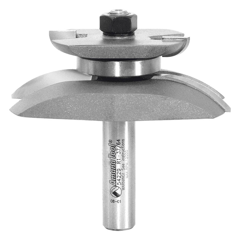 3-3/8" x 2-15/16" Cove Raised Panel Bit, 2-Flute, 1/2" Shank