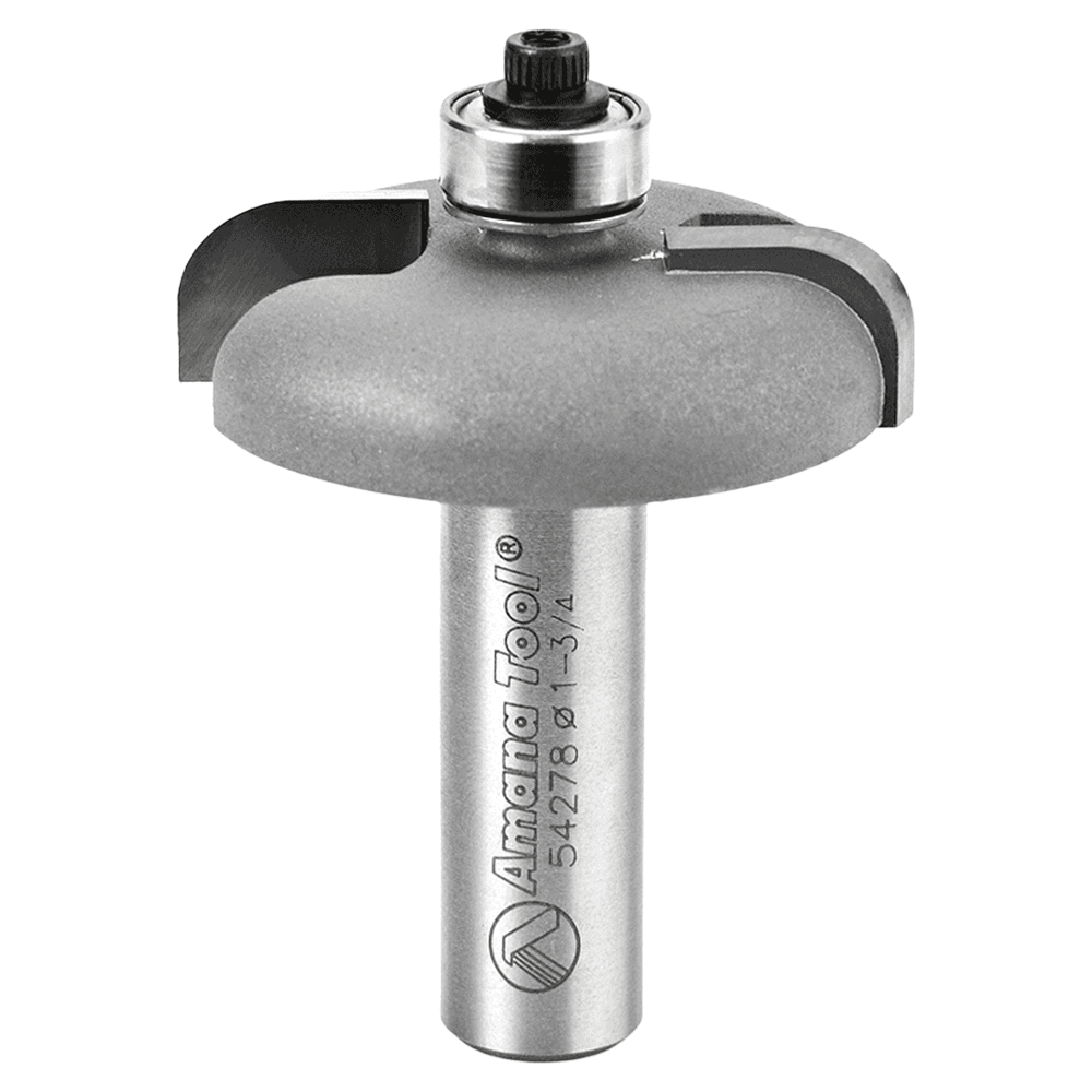 1-3/4" Dia x 7/16" Carbide Tipped Raised Panel Bit, Back Cutter 1/4" Radius, 1/2" Shank