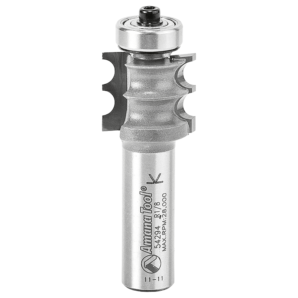 7/8" Dia x 3/4" Carbide Tipped Double Beading Bit, 1/8" Radius, 1/2" Shank