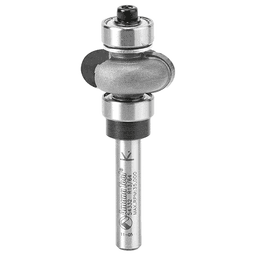 7/8" Dia x 3/8" Carbide Tipped Edge Fluting Bit, Assembly 3/16" Radius, 1/4" Shank