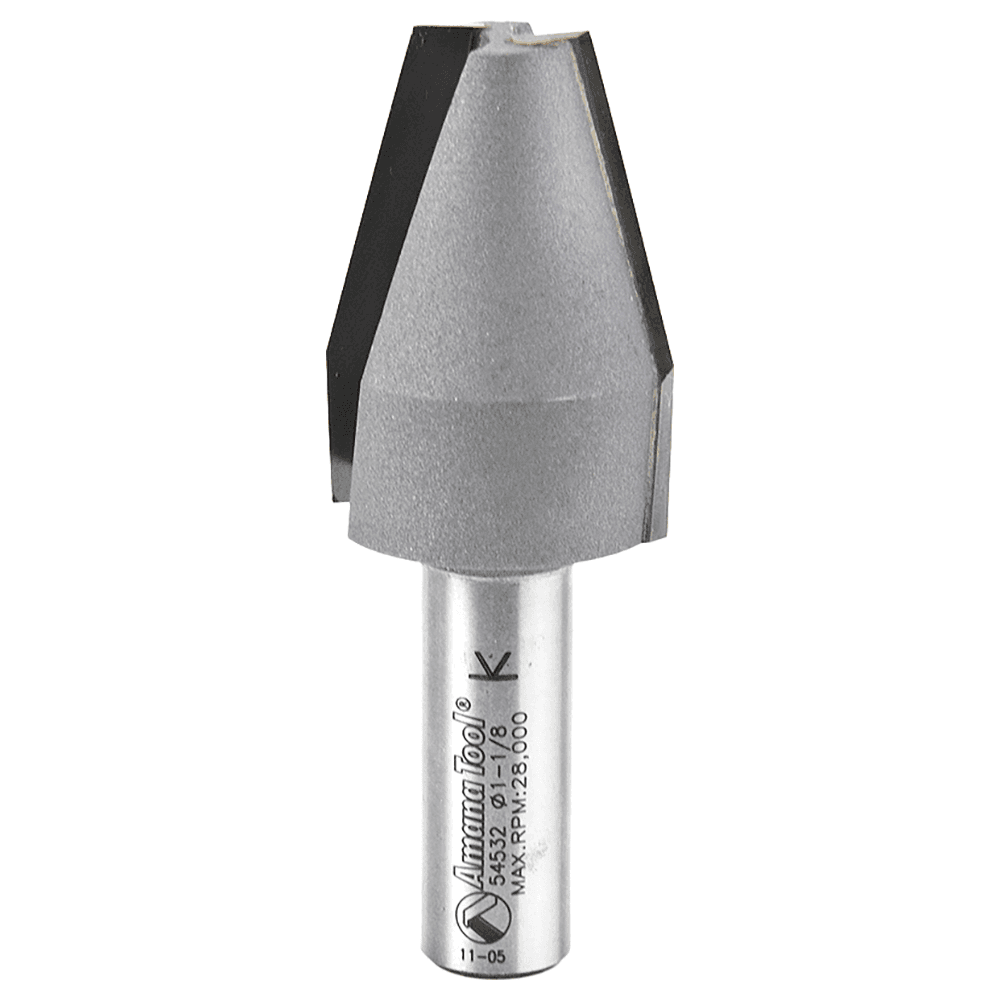 1-1/8" Dia x 1-5/8" Carbide Tipped Traditional Vertical Raised Panel Bit, 15°, 1/2" Shank