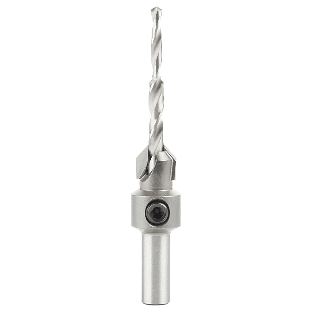 7/16" x 3-1/8" Carbide Tipped Countersink Bit with Slow Spiral Stepped Drill, 5/16" Shank