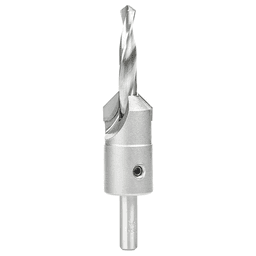 1" x 4-15/16" Carbide Tipped Shankless Countersink Bit with Slow Spiral Drill Bit, 3/8" Shank