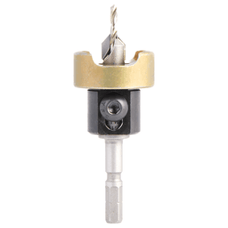 3/8" Dia x 7/64" Drill Dia 82° Carbide Tipped Countersink with Adjustable Depth Stop/No-Thrust Ball Bearing for Festool CENTROTEC System