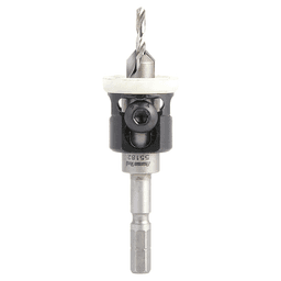 3/8" Dia x 1/8" Drill Dia 82° Carbide Tipped Countersink with Adjustable Low Friction Depth Stop for Festool CENTROTEC System
