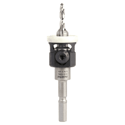 3/8" Dia x 5/32" Drill Dia 82° Carbide Tipped Countersink with Adjustable Low Friction Depth Stop for Festool CENTROTEC System