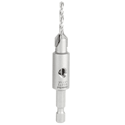 3/8" Carbide Tipped Replacement Countersink Bit with Slow Spiral M2 Drill, #4 Screw