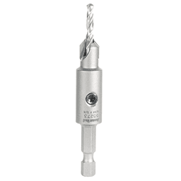 3/8" Carbide Tipped Replacement Countersink Bit with Slow Spiral M2 Drill, #6 Screw