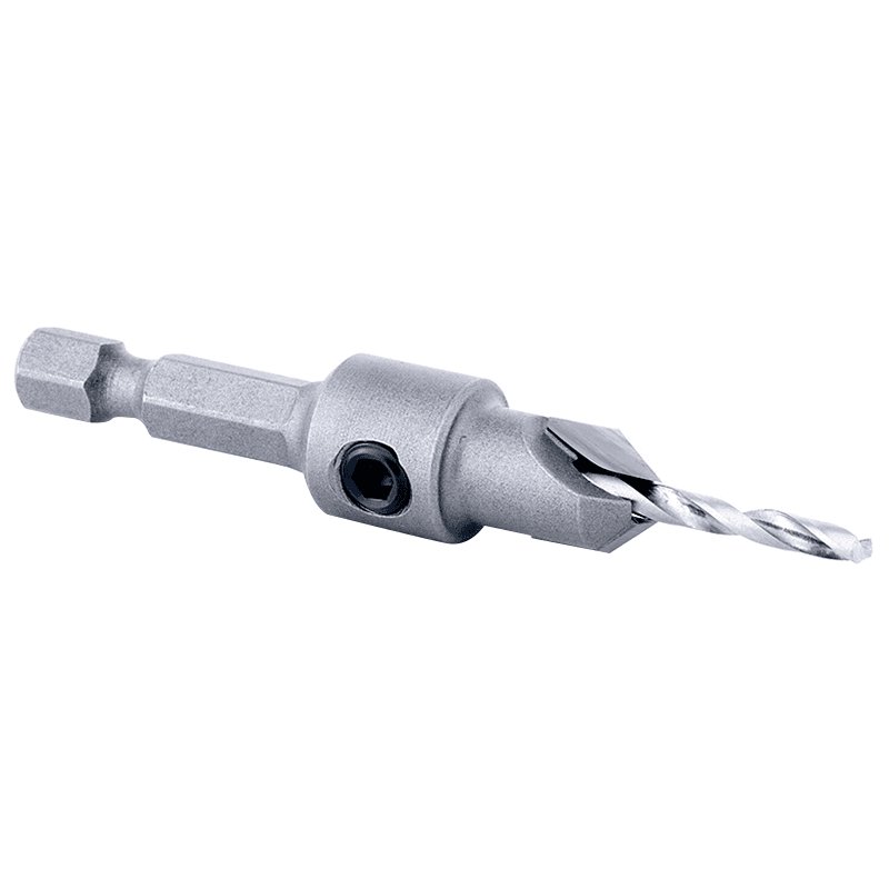 55273 3/8" Carbide Tipped Replacement Countersink Bit with Slow Spiral M2 Drill, #6 Screw