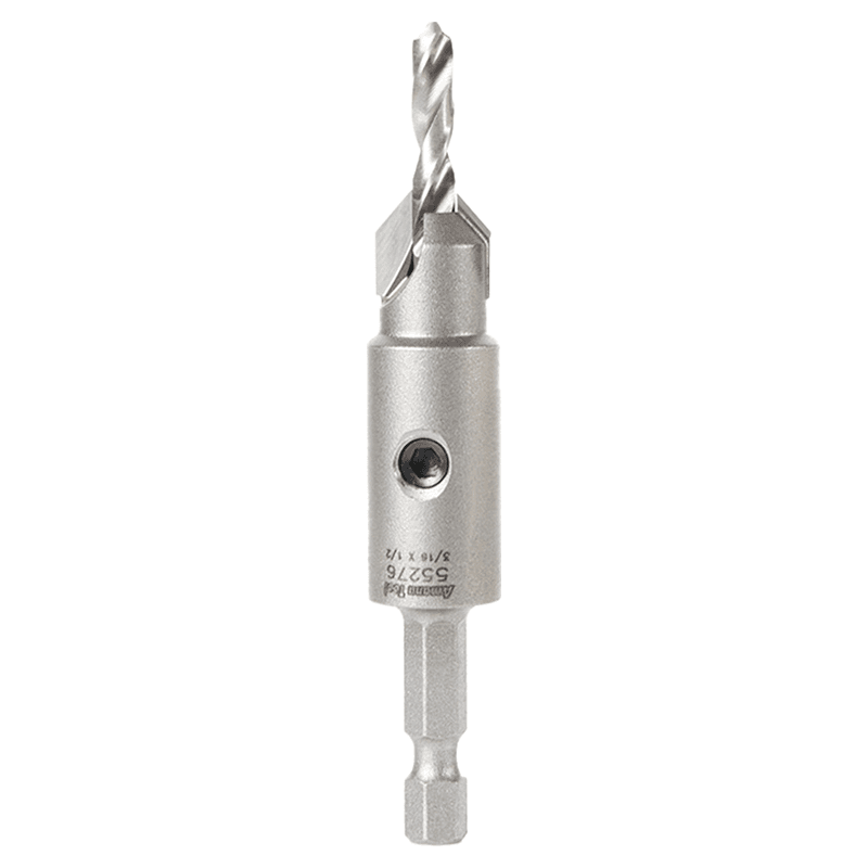 1/2" Carbide Tipped Replacement Countersink Bit with Slow Spiral M2 Drill, #10 Screw
