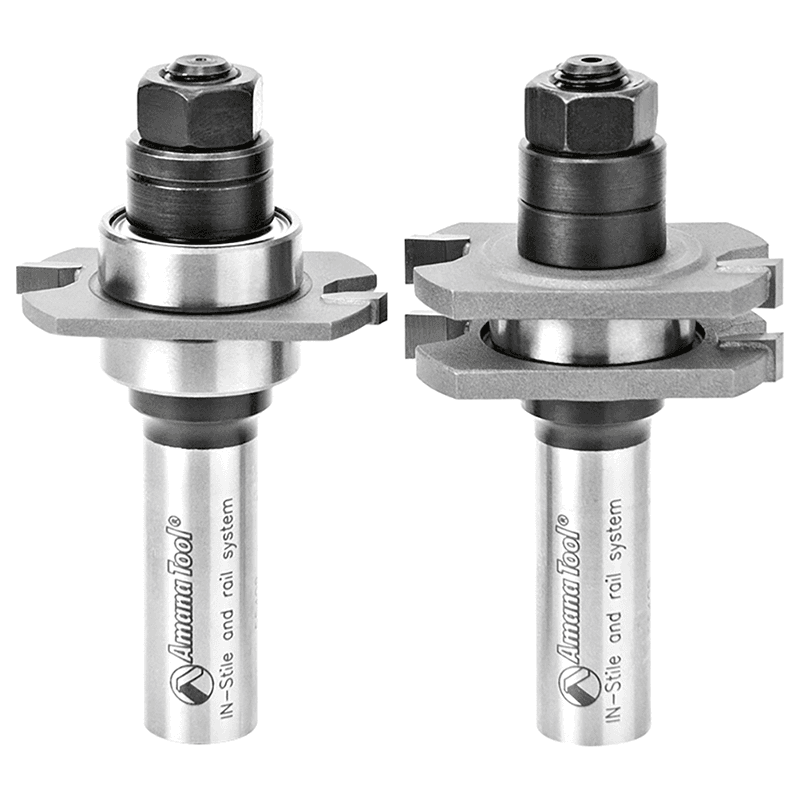 1-5/8" x 3" 2-Piece Tongue/Groove Bit Set, 1/2" Shank