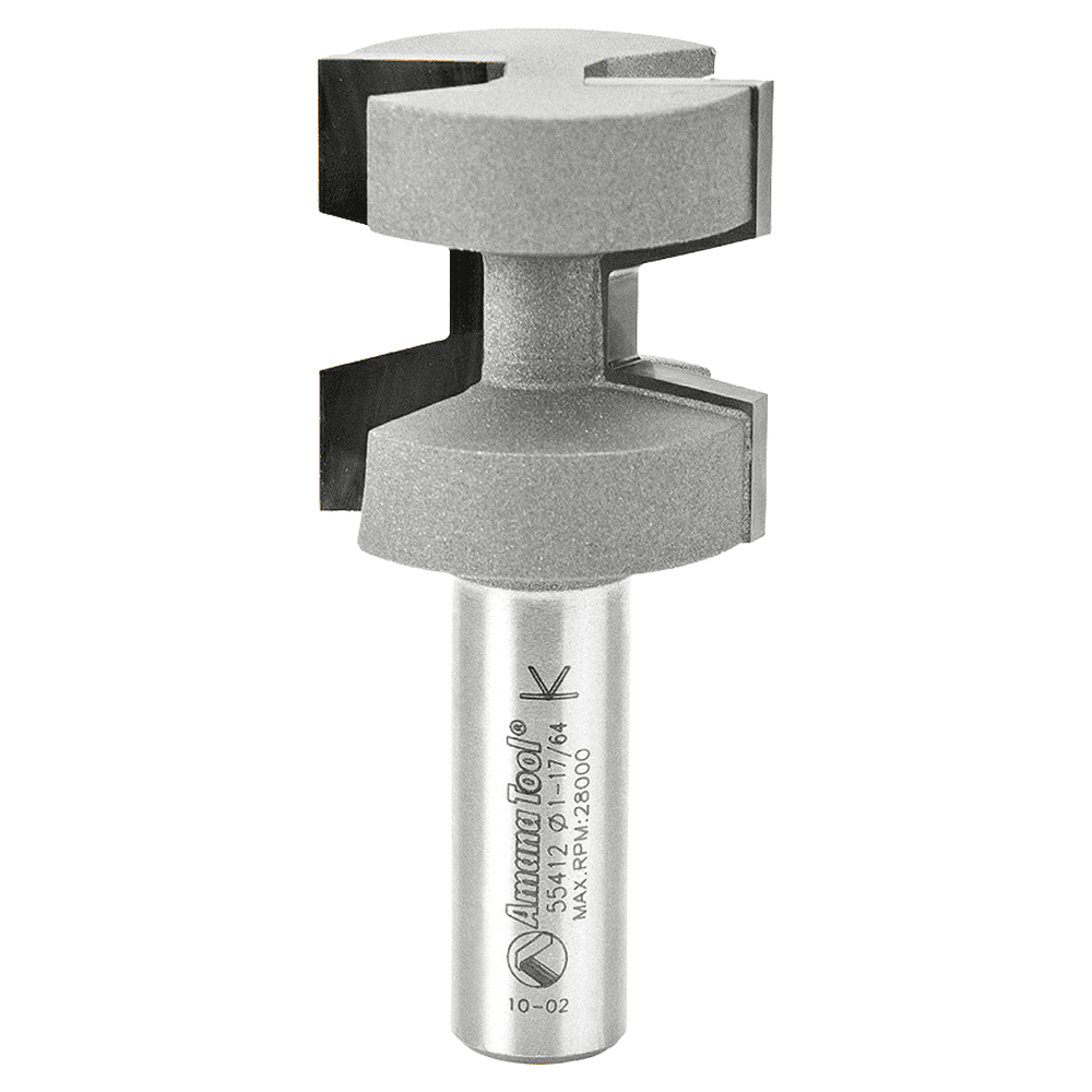 1-1/4" Dia x 1-1/4" Carbide Tipped Wedge Tongue 15°, 1/2" Shank