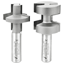 1-1/4" 2-Piece Wedge Tongue/Groove Bit, 2-Flute, 1/2" Shank