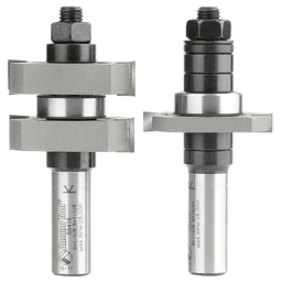 1-5/8" x 3-5/16" 2-Piece Tongue/Groove Bit Set, 1/2" Shank