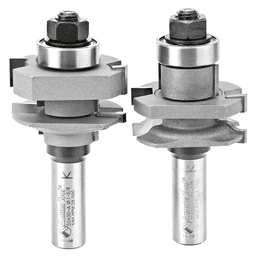 1-5/8" x 3-5/16" Ogee 2-Piece Stile and Rail Set, 2-Wing, 1/2" Shank
