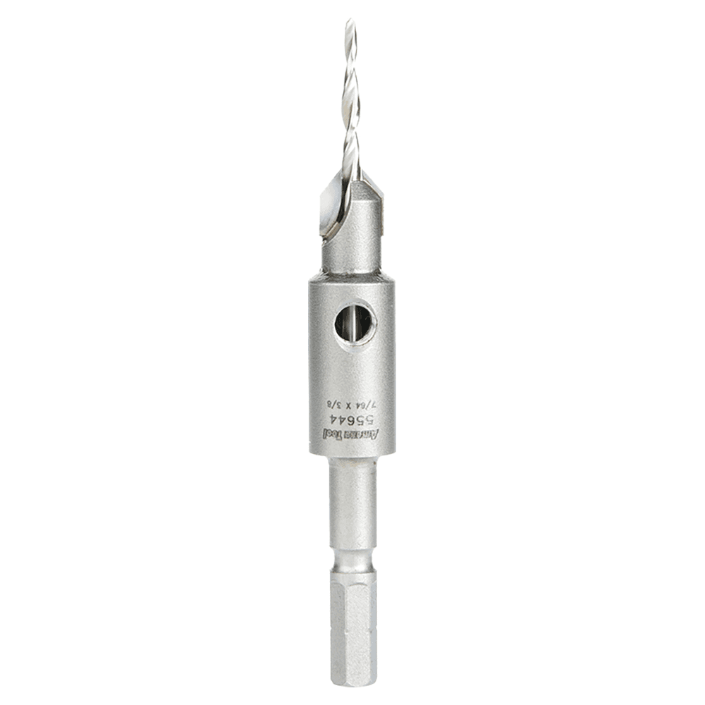 3/8" Dia x 7/64" Drill Dia Carbide Tipped 82° Countersink Taper for Festool CENTROTEC System #8 Screw