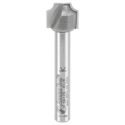 1/2" Dia x 3/8" Carbide Tipped Plunge Beading Bit, 1/8" Radius, 1/4" Shank