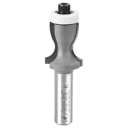 1" Dia x 1-1/8" Carbide Tipped Countertop No-Drip with Ultra-Glide Radius Bearing Guide Solid Surface, 5/16" Angle, 1/2" Shank
