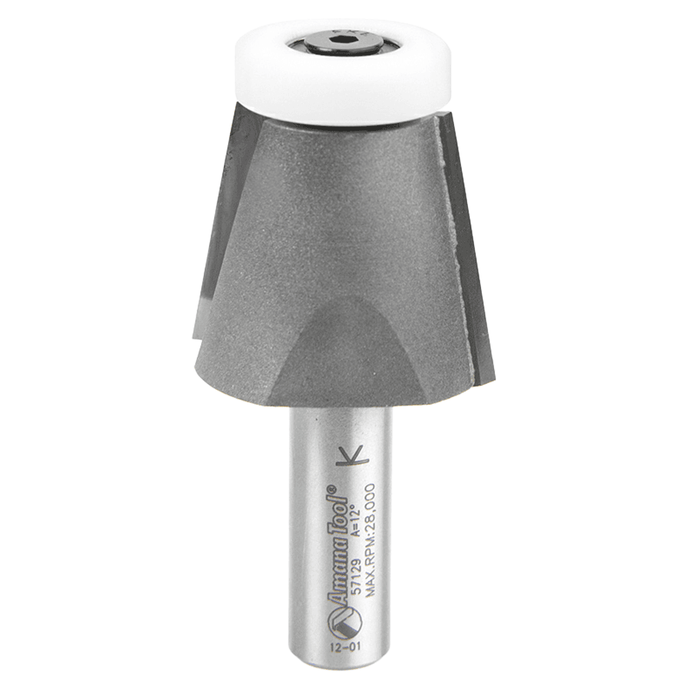 1-1/2" Dia x 1-1/4" Carbide Tipped Wilsonart SSV Bowl Solid Surface, 12°, 1/2" Shank