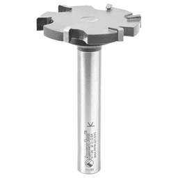 2-1/16" Dia x 1/4" Carbide Tipped Countertop Trim 6 Wing Solid Surface, 1/2" Shank