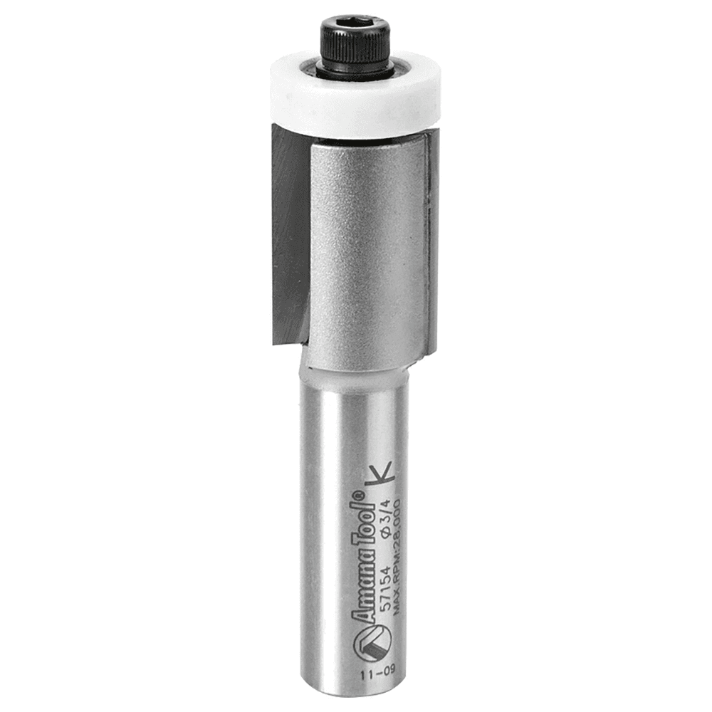 3/4" x 3-1/2" Sink/Trim Bit with Ultra-Glide Ball Bearing Guide Solid Surface, 2-Flute, 1/2" Shank