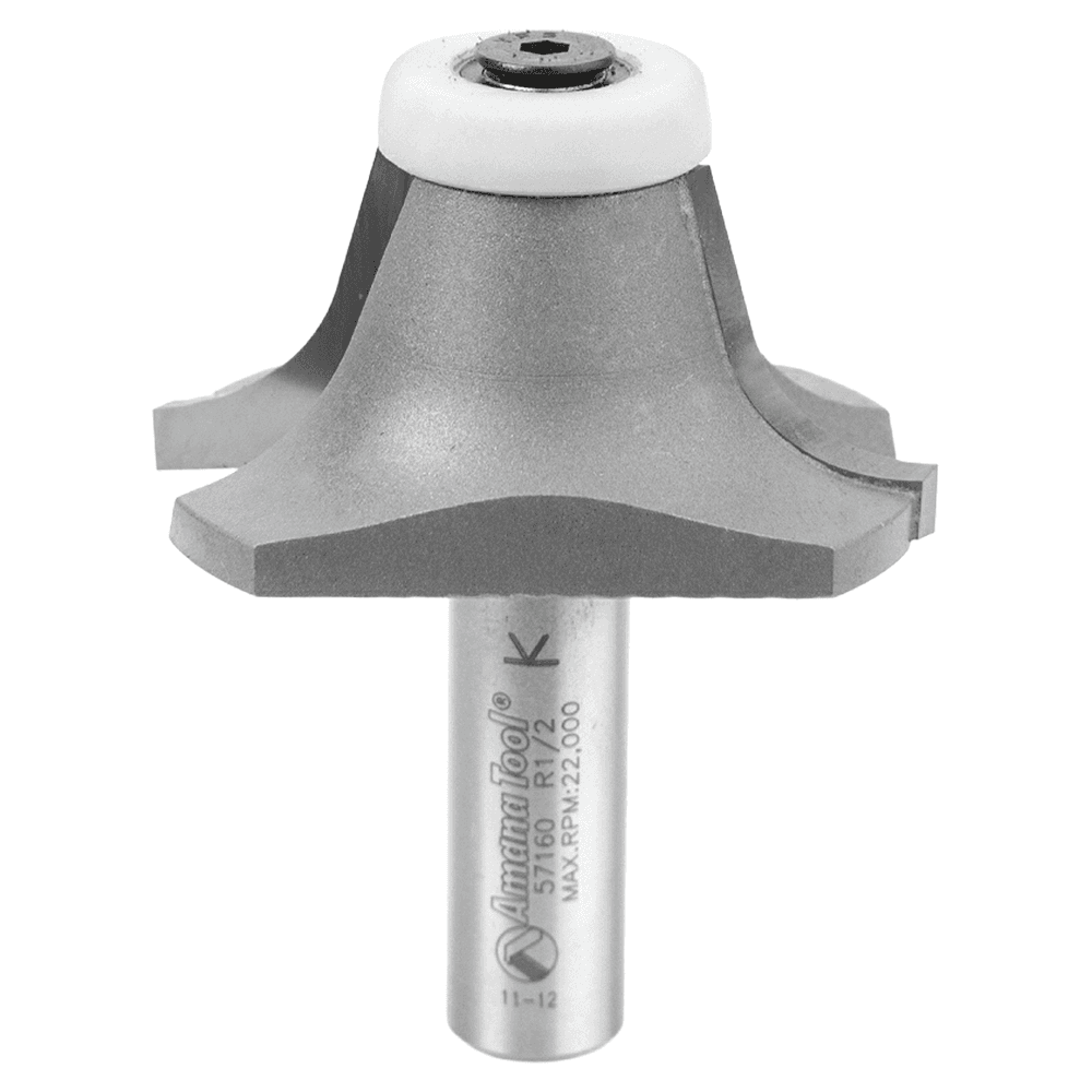 2-1/8" Dia x 1" Carbide Tipped Undermount Bowl Solid Surface Round Over Bit, 17°, 1/2" Shank