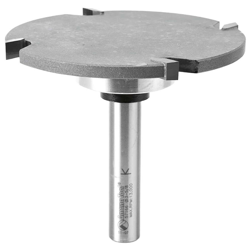 3" Dia x 1/4" Carbide Tipped 4 Wing Cut Out Solid Surface, 1/2" Shank, 1" Depth of Cut