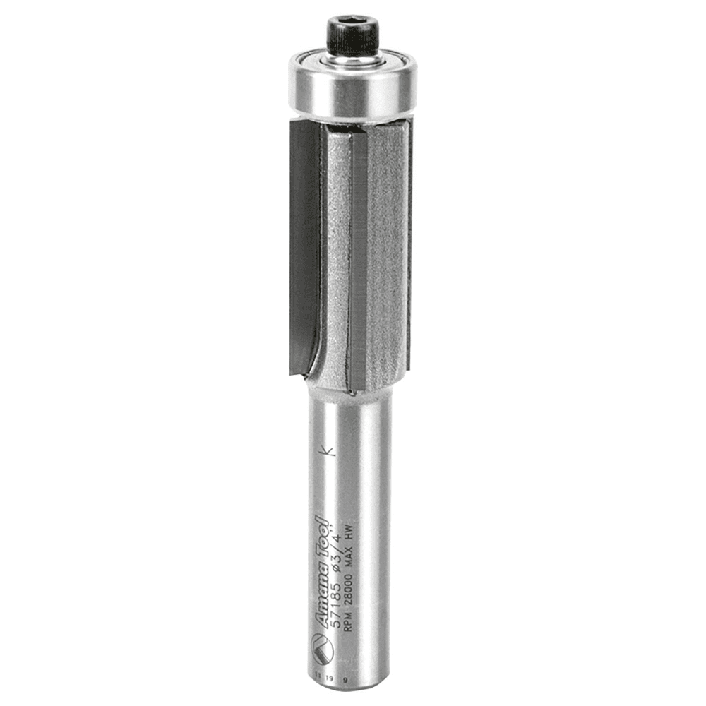 3/4" x 4" Flush Trim Solid Surface Bit, 4-Flute, 1/2" Shank