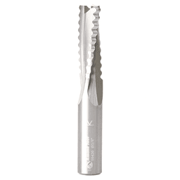 3/8" Dia x 1" CNC Solid Carbide Roughing Spiral 3 Flute, Chipbreaker, 3/8" Shank Up-Cut Router Bit for Castle And Porter Cable Machines