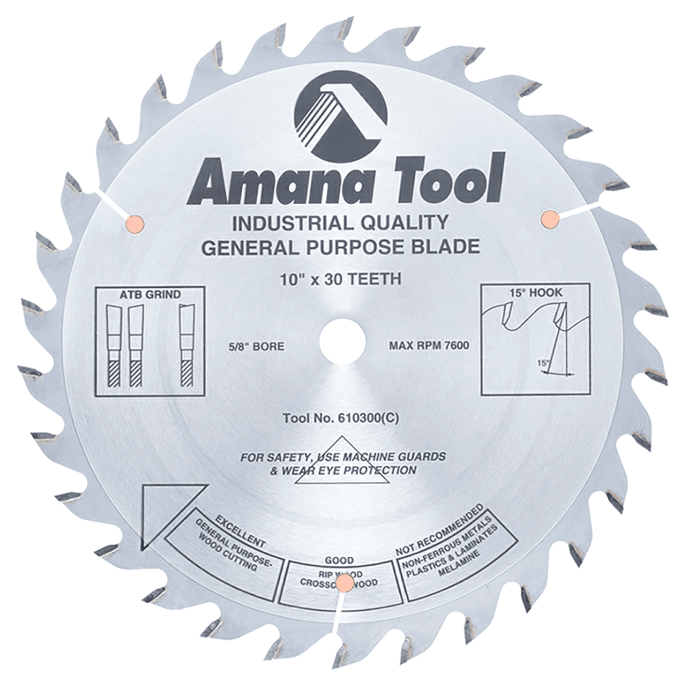10" x 30 Teeth Ripping/General Purpose Saw Blade