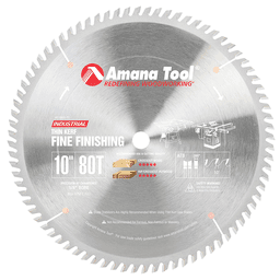 10" x 80 Teeth Thin Kerf Rip/Cross-Cut Miter Saw Blade, Alternate Top Bevel