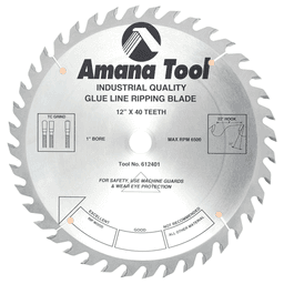 12" x 40 Teeth Glue Line Ripping Saw Blade