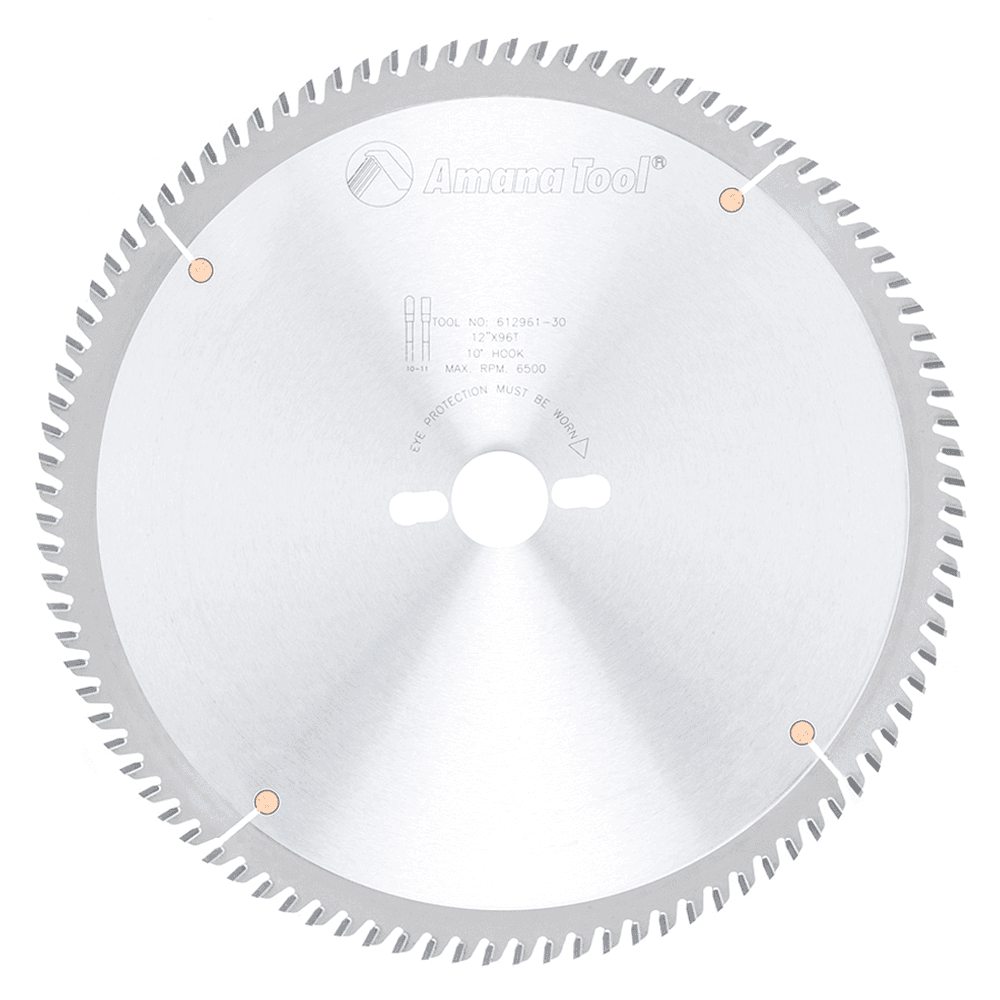 12" x 96 Teeth Fine Cross-Cut/Cut-Off Saw Blade, 30mm Bore