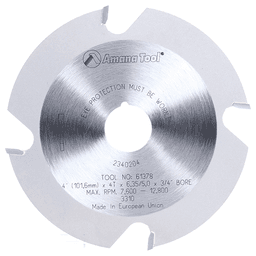 4" x 1/4" Kerf x 4 Teeth x 3/4" Bore Replacement Groover for Adjustable Dado/Groover