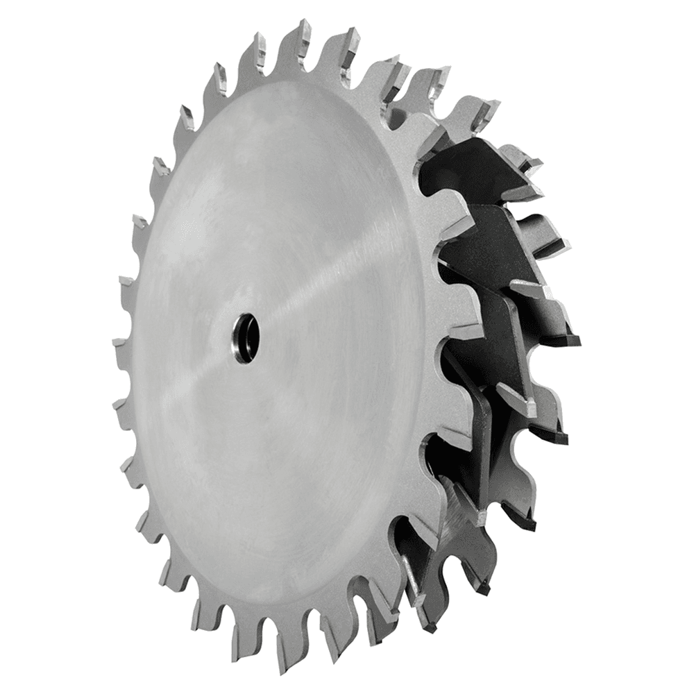 10" x 24 Teeth Dado Saw Blade Set with Five 2-Wing Chippers, 1" Bore