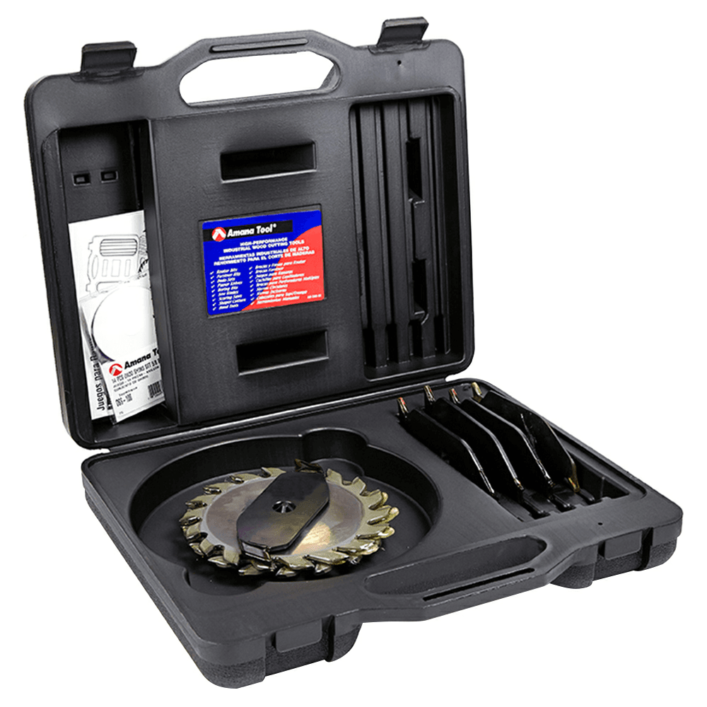 6" x 18 Teeth Dado Saw Blade Set with Five 2-Wing Chippers