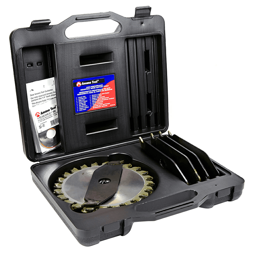 8" x 24 Teeth Dado Saw Blade Set with Five 2-Wing Chippers