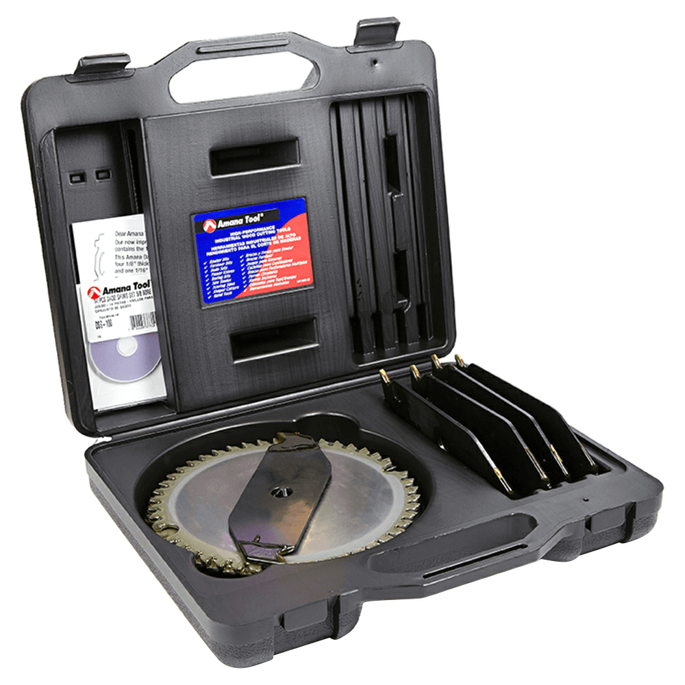 8" x 46 Teeth Dado Saw Blade Set with Five 2-Wing Chippers