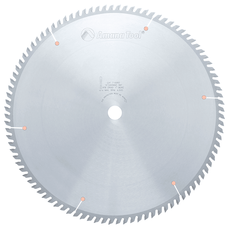 16" x 96 Teeth Heavy-Duty Cross-Cut/Cut-Off Saw Blade