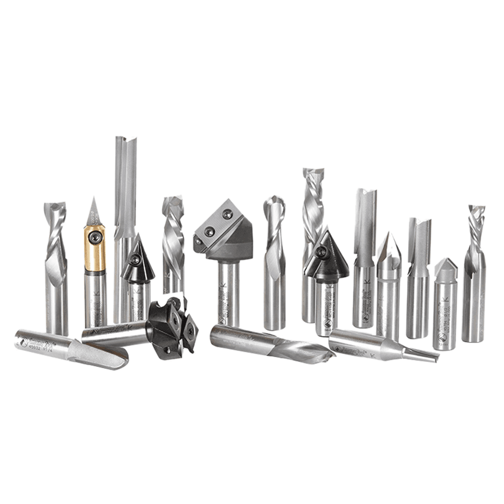 18-Piece CNC Advanced General Purpose Router Bit Collection, 1/2" Shank