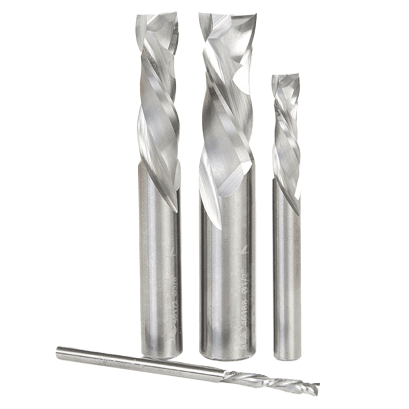 4-Piece CNC Compression Spiral Router Bit Collection