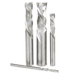 4-Piece CNC Compression Spiral Router Bit Collection