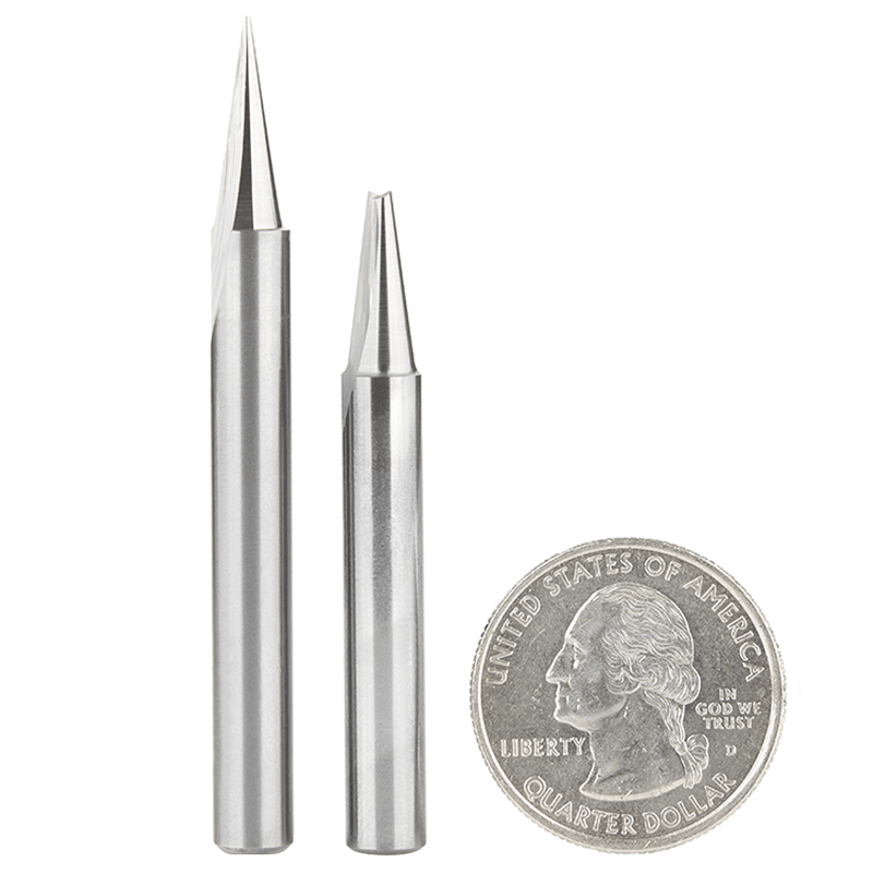 2-Piece Carving/Engraving Router Bit Pack, 1/4" Shank