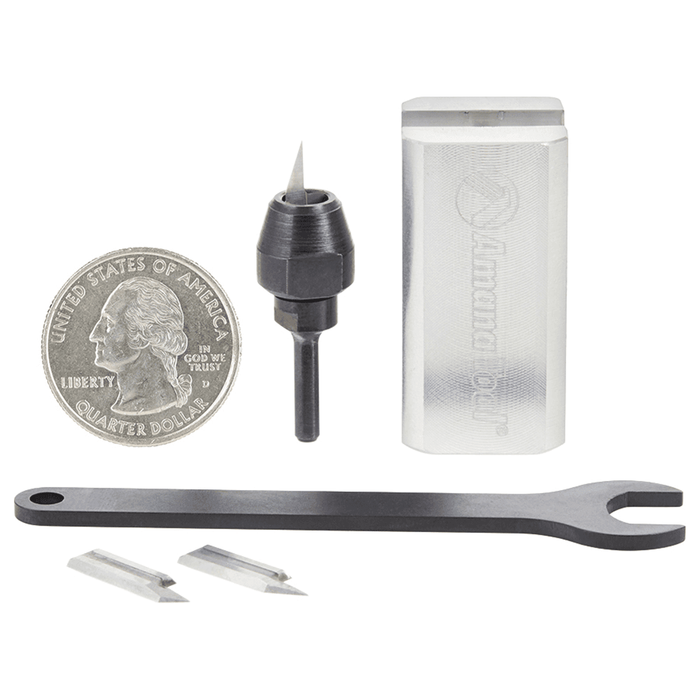 AMS-220 4-Piece Mini In-Groove Insert Engraving Tool Body/Knives Set, 1/8" Shank
