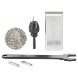 AMS-220 4-Piece Mini In-Groove Insert Engraving Tool Body/Knives Set, 1/8" Shank