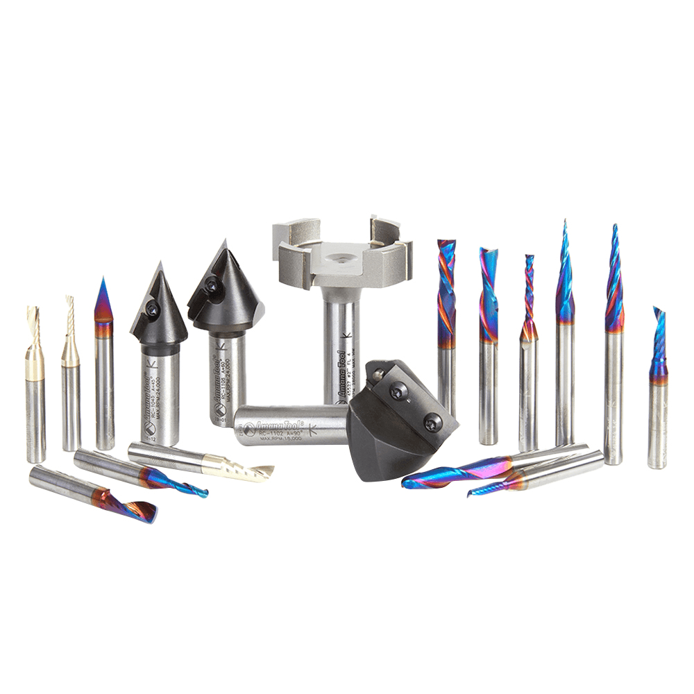 18-Piece CNC Ultimate Signmaking Router Bit Collection