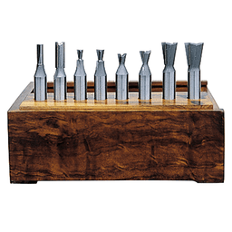 8-Piece Dovetail Bit Set for Incra Jig/Jointech, 1/2" Shank